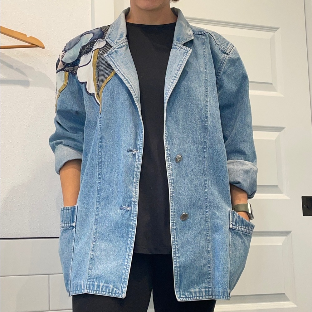 Appliqué Denim Jacket